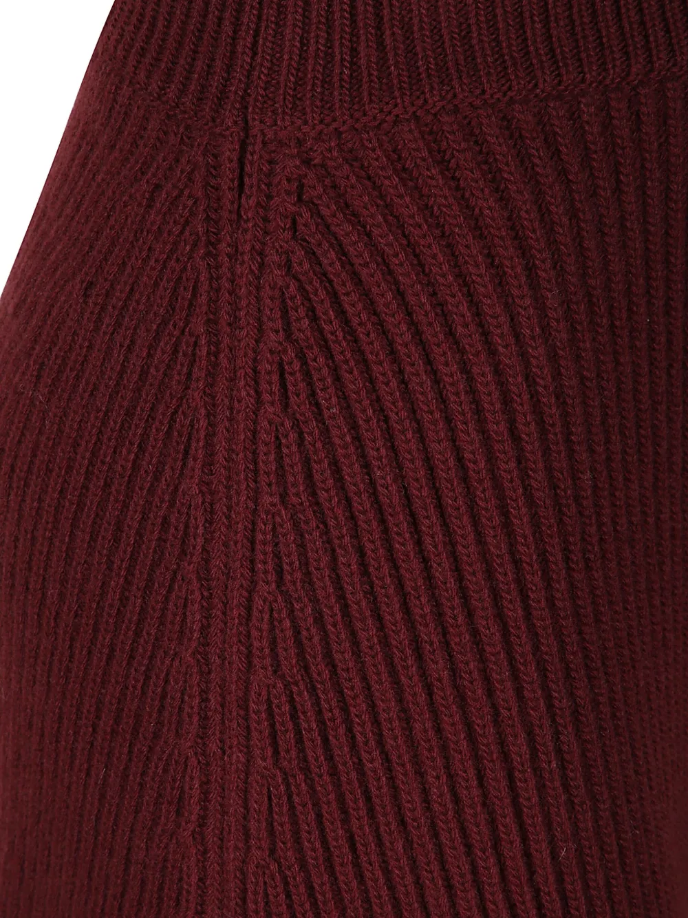 Jil Sander Ribbed Skirt In Red