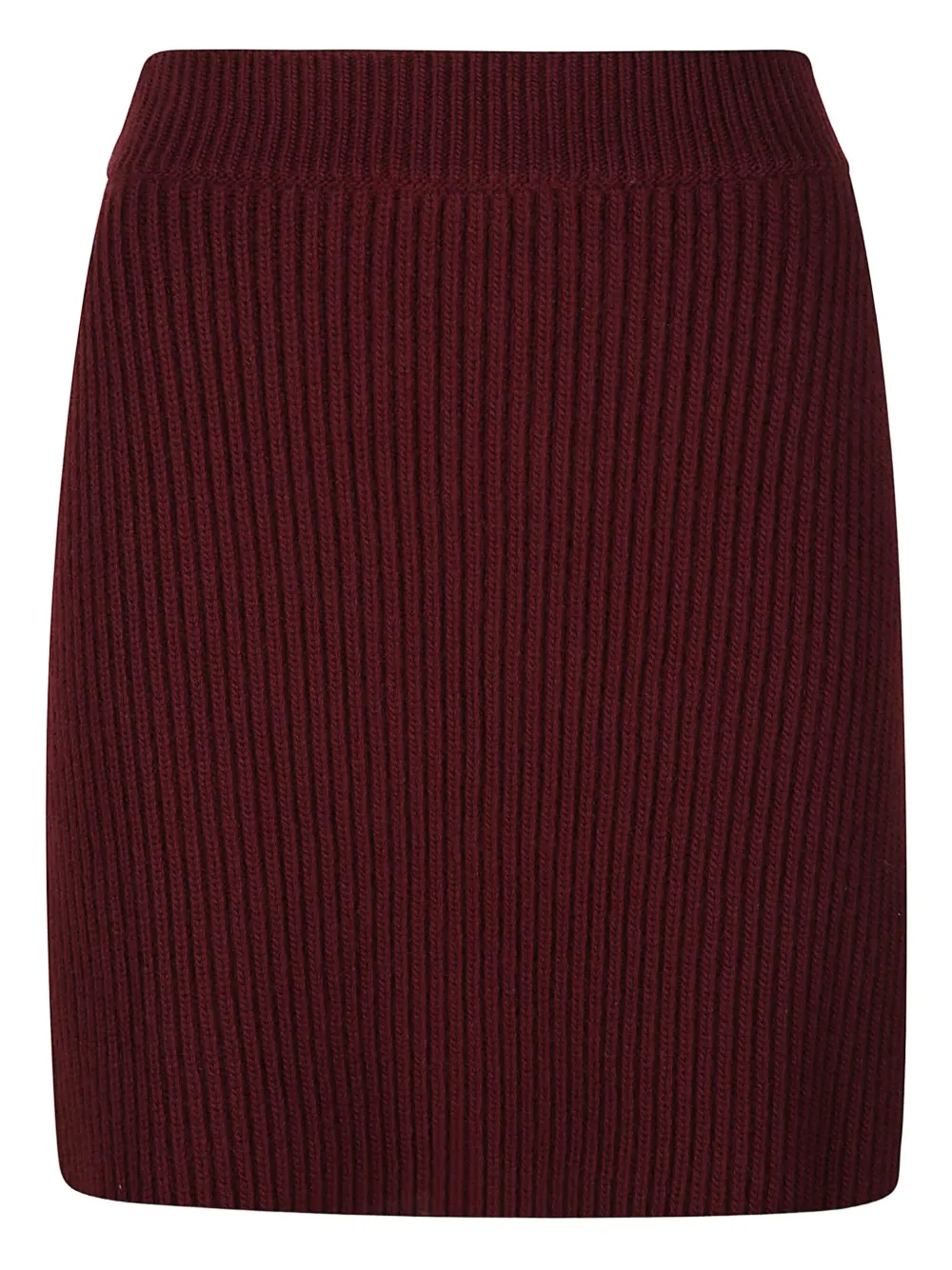 Jil Sander Ribbed Skirt In Red