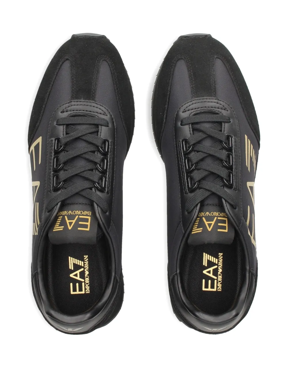 Ea7 Emporio Armani logo-detail lace-up sneakers Black