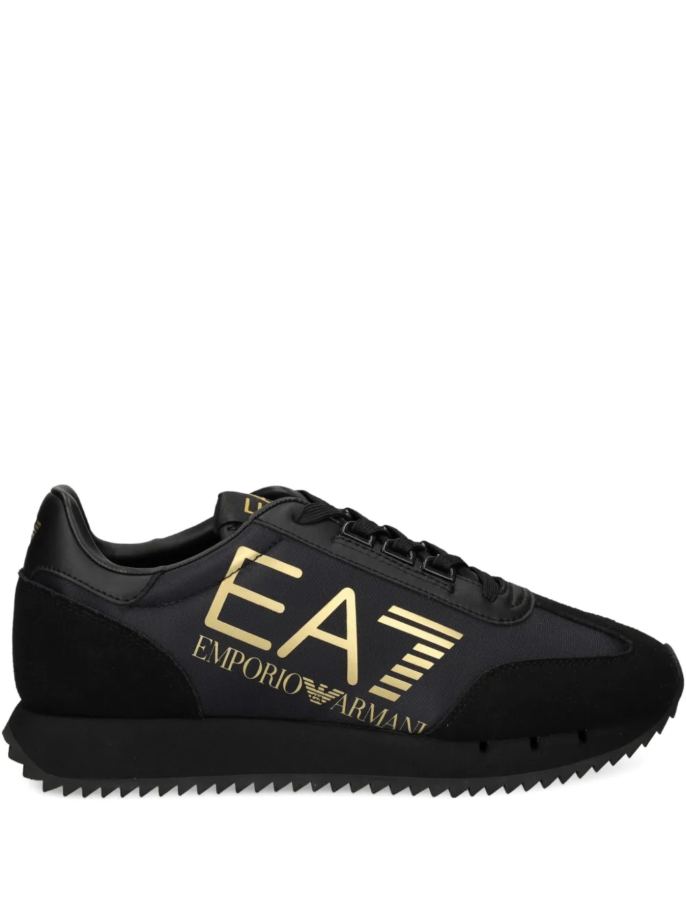Ea7 Emporio Armani logo-detail lace-up sneakers Black