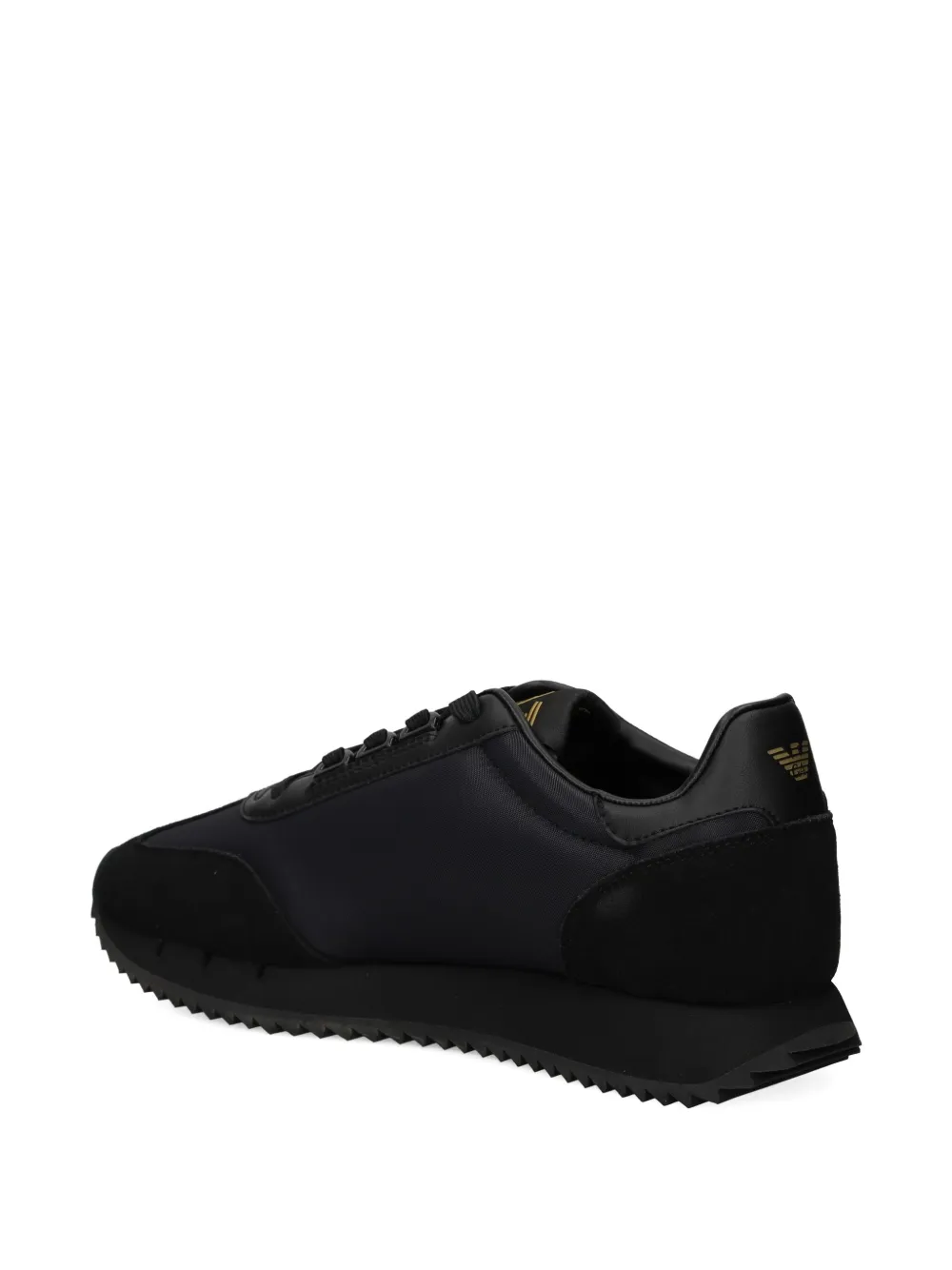 Ea7 Logo-detail Lace-up Sneakers In Black