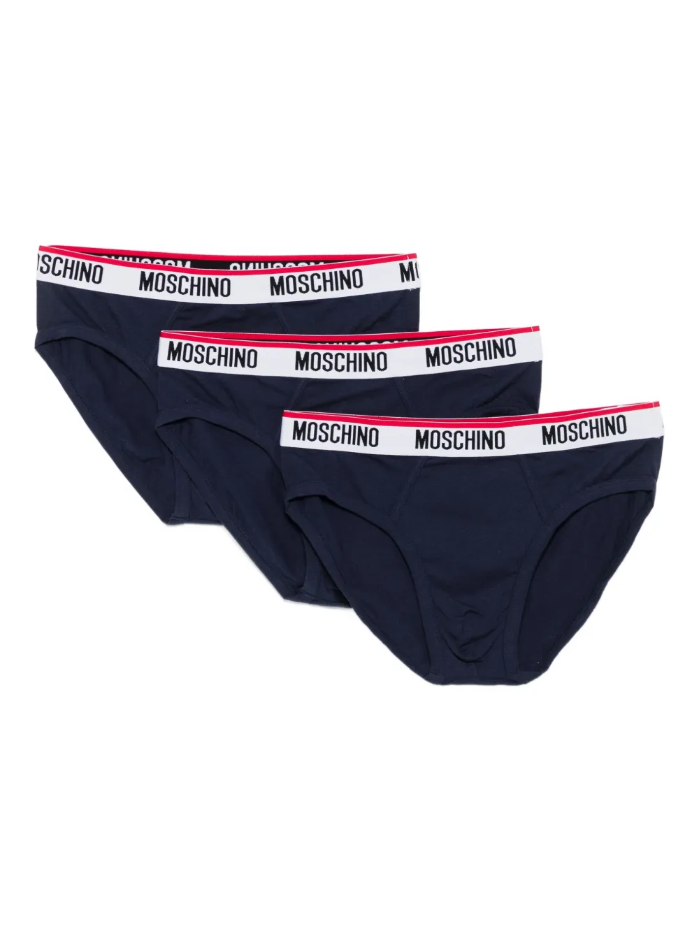 Moschino logo-band briefs pack (pack of three) Blauw