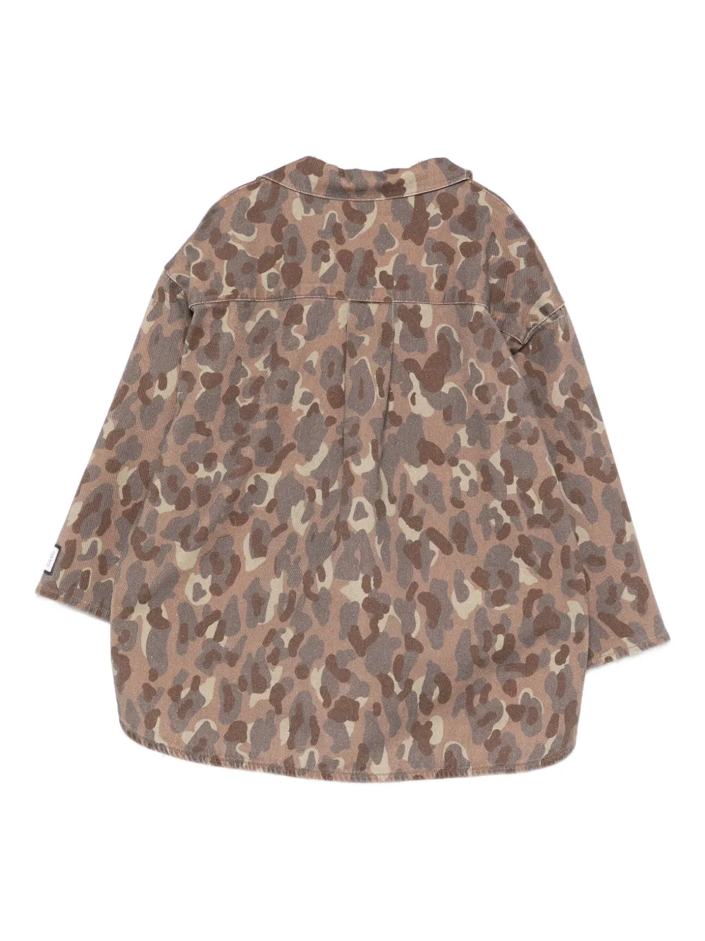 Douuod Kids camouflage-print button-up shirt jacket Bruin