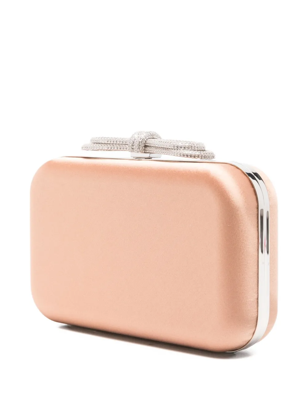 MACH & MACH crystal-embellished bow clutch Beige