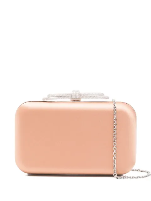 MACH & MACH crystal-embellished bow clutch