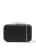 MACH & MACH crystal-embellished bow clutch - Black