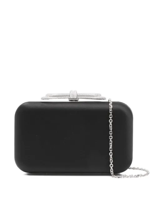 MACH & MACH crystal-embellished bow clutch