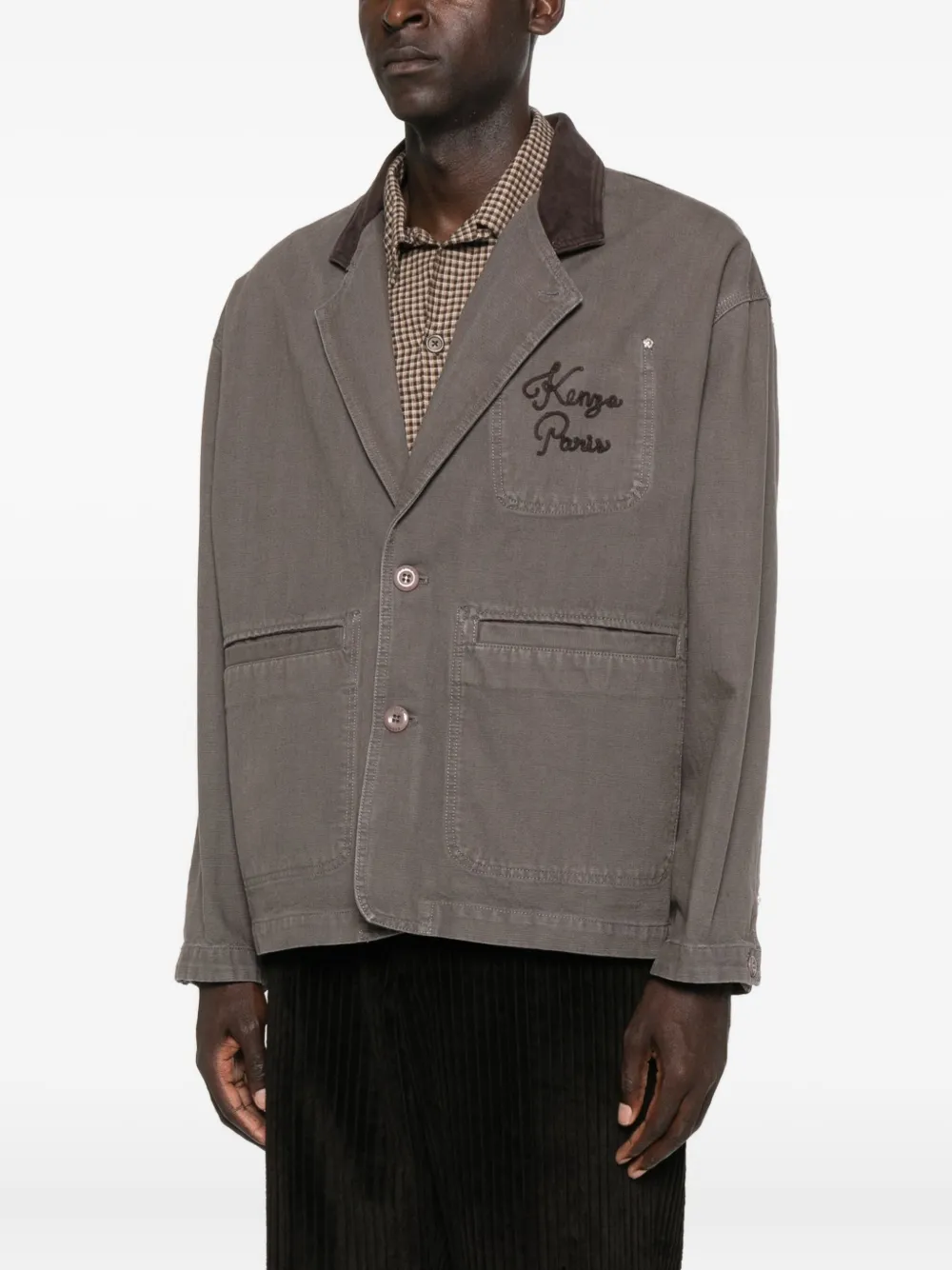 Kenzo Jack met opgestikte zak Bruin