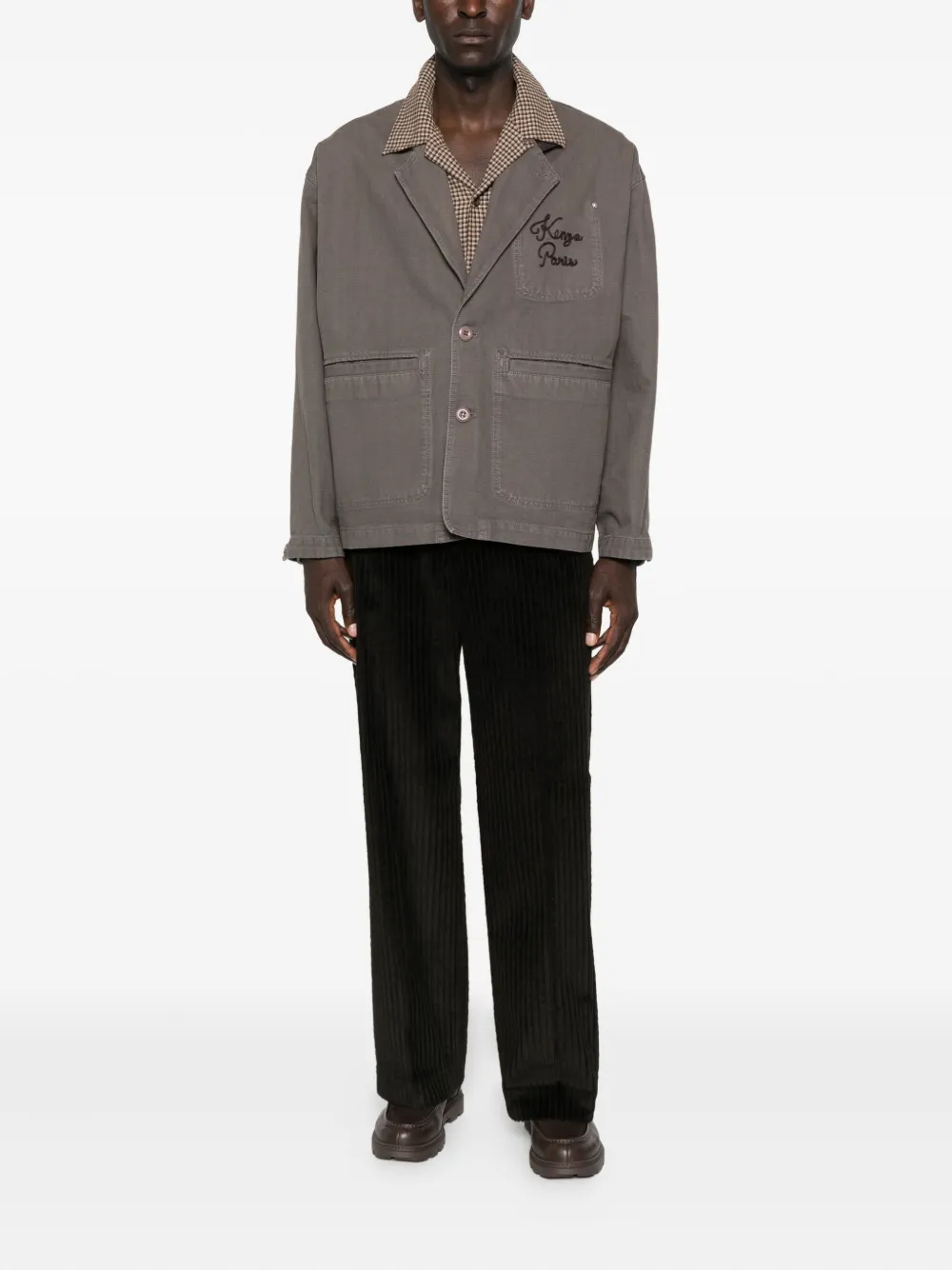 Kenzo patch-pocket cotton jacket | Shirt Jackets | Image 2