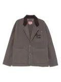 Kenzo patch-pocket cotton jacket - Brown