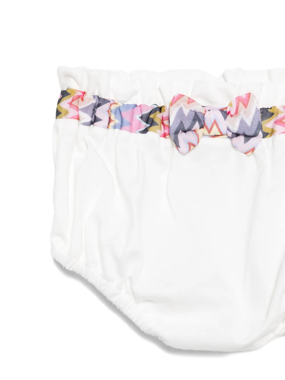 Missoni Kids Jurkset met zigzag-print en strik Roze
