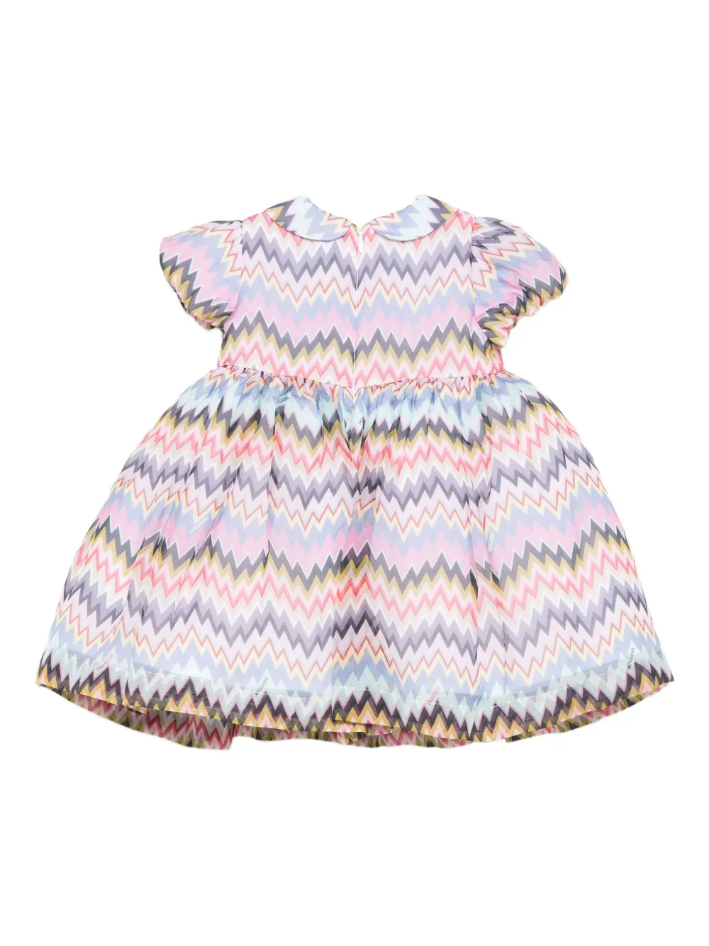 Missoni Kids zigzag-print bow dress set - Roze