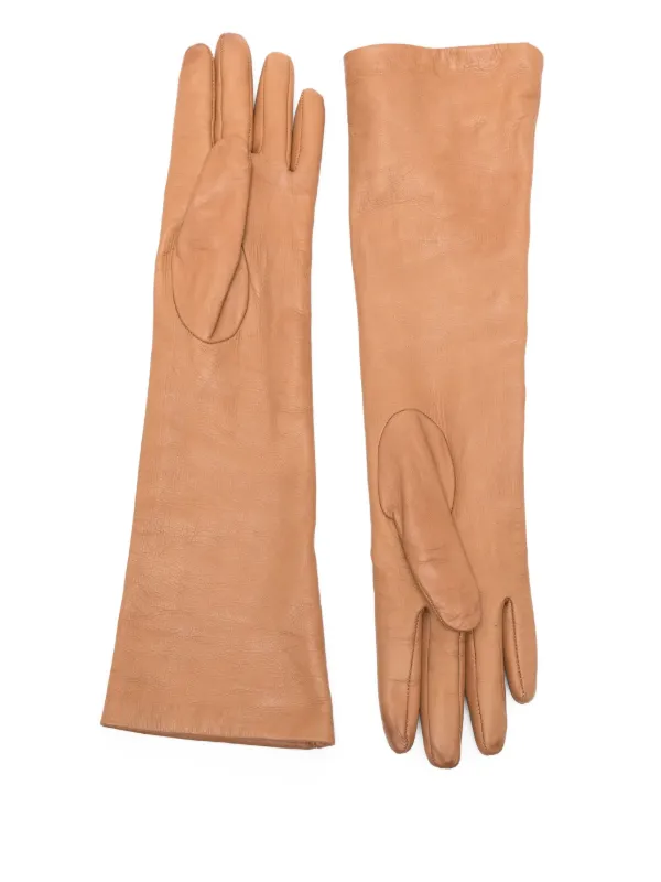 Max Mara Handschuhe Aus Lammleder | Braun | FARFETCH AT