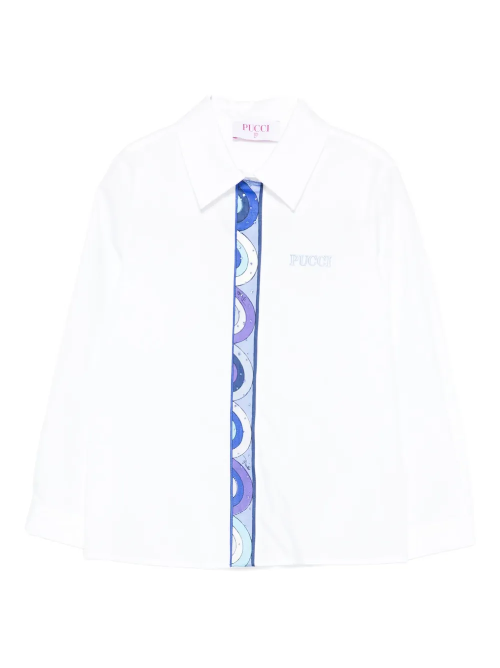 PUCCI Junior embellished-panel shirt Wit