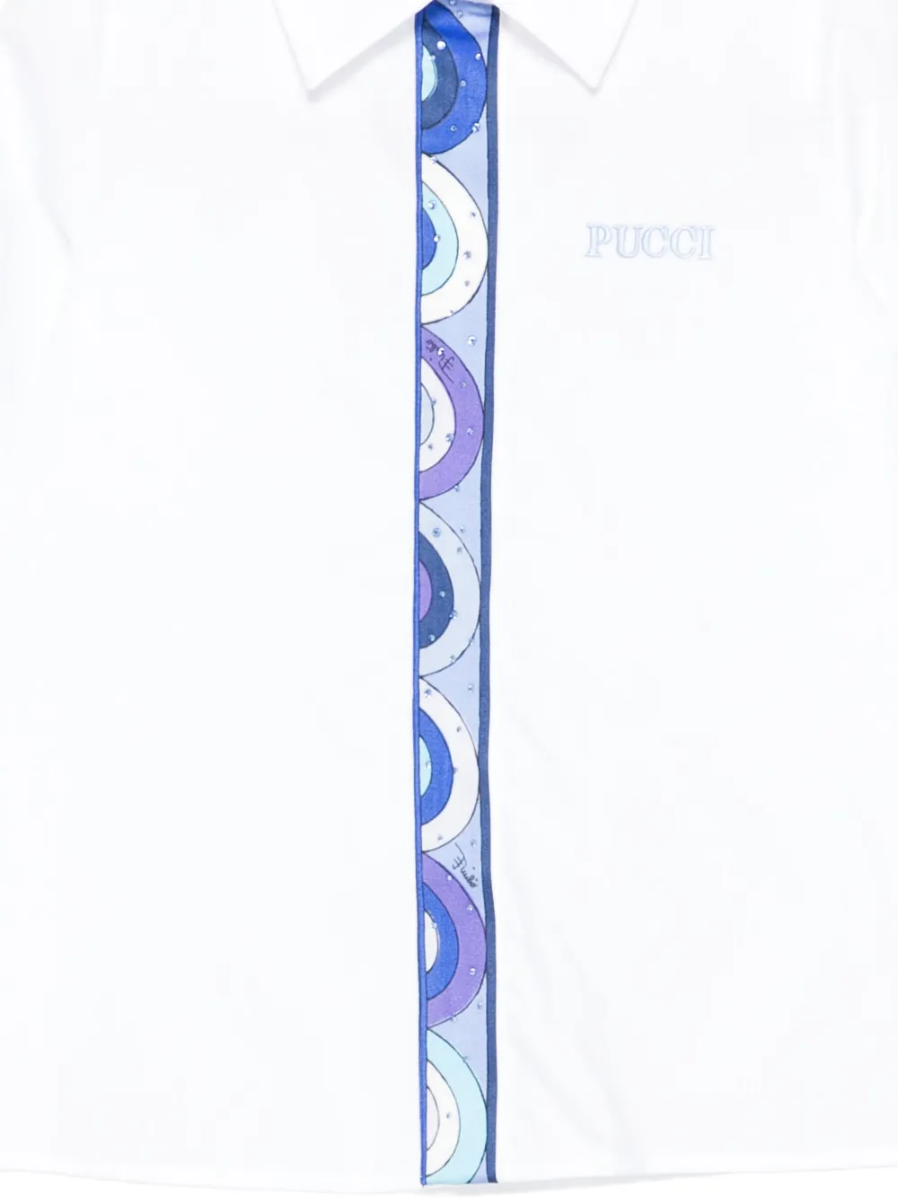 PUCCI Junior embellished-panel shirt Wit