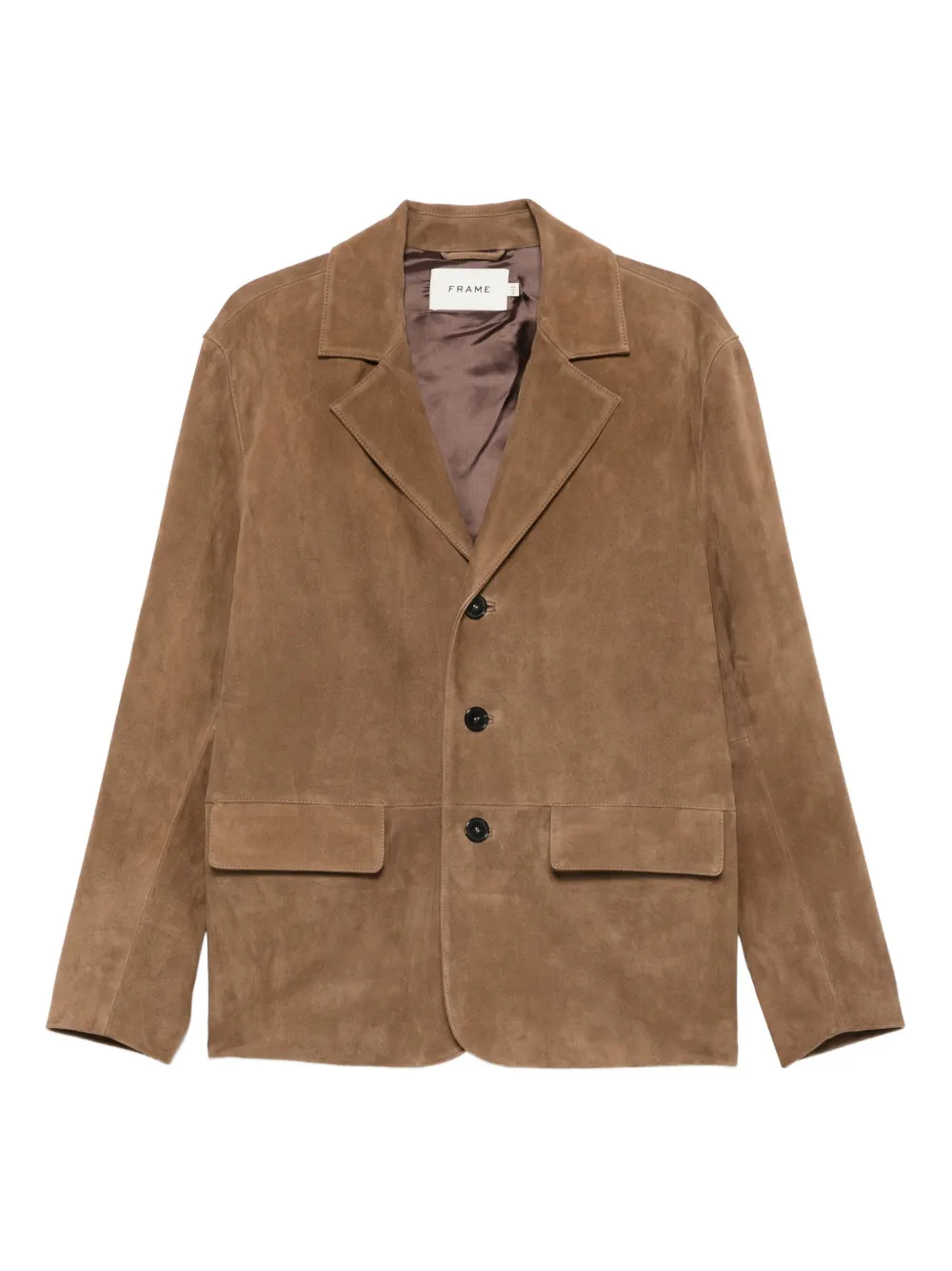 FRAME suede three-button jacket Bruin