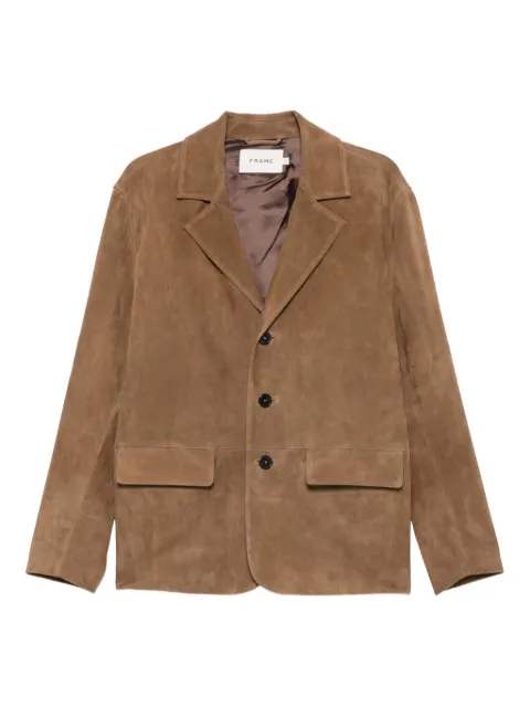 FRAME suede three-button jacket