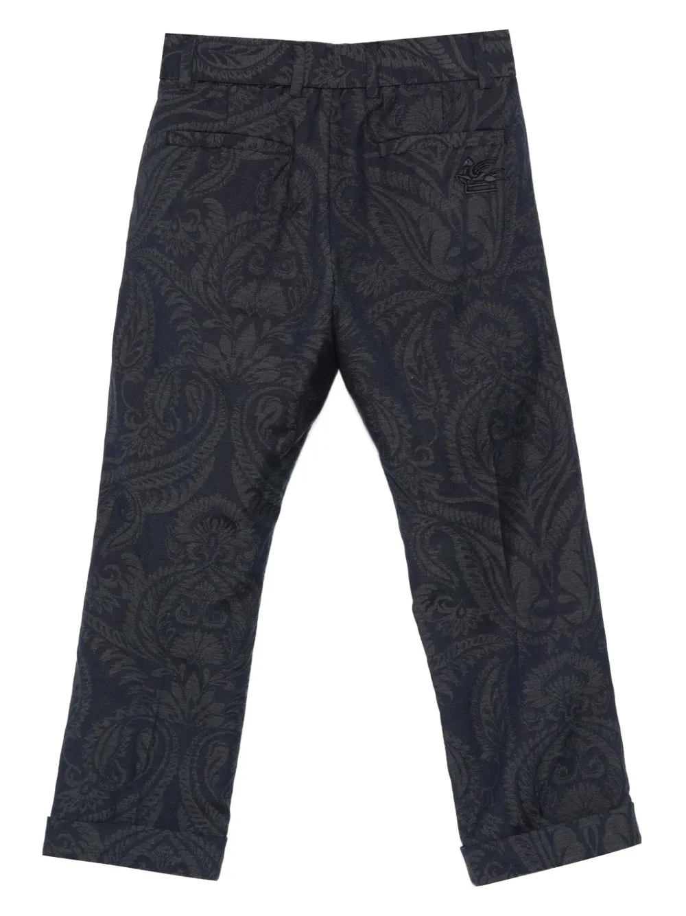ETRO KIDS paisley print trousers Blauw