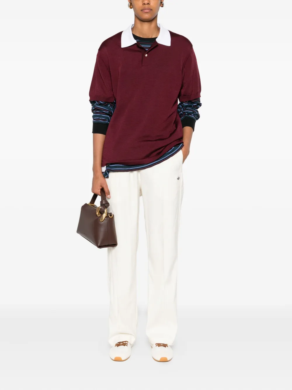 Adidas elastic-waist trousers - Beige