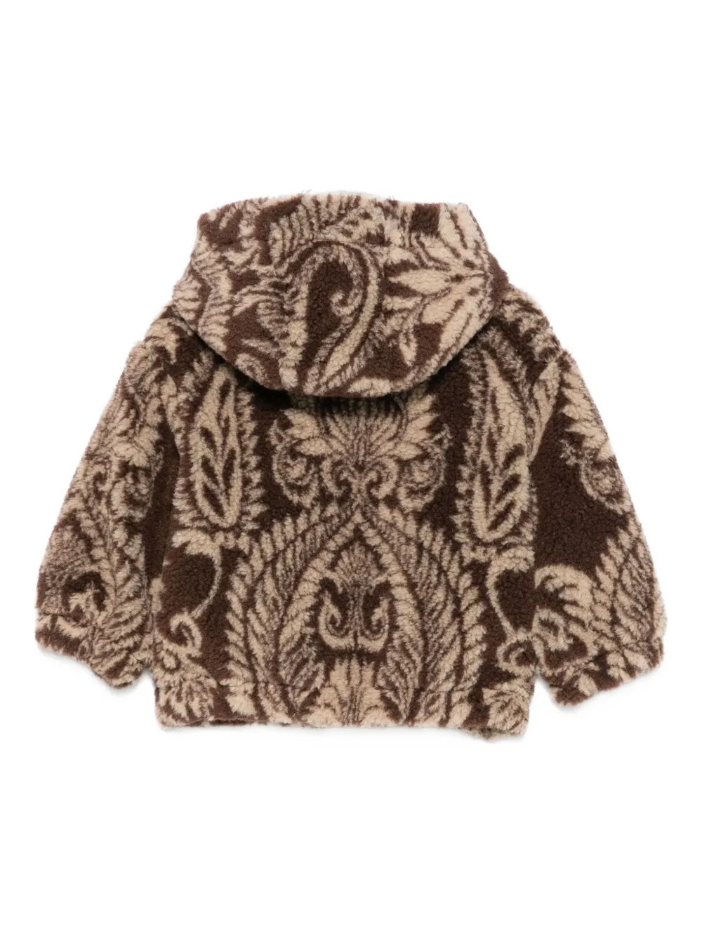 ETRO KIDS Jack met paisley-print en capuchon Bruin