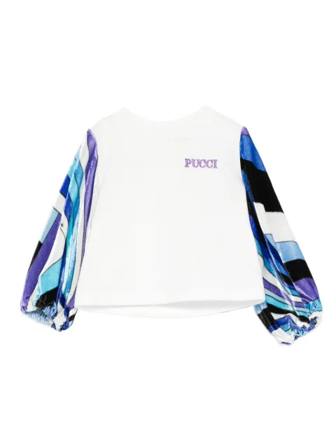 PUCCI Junior striped-sleeve top