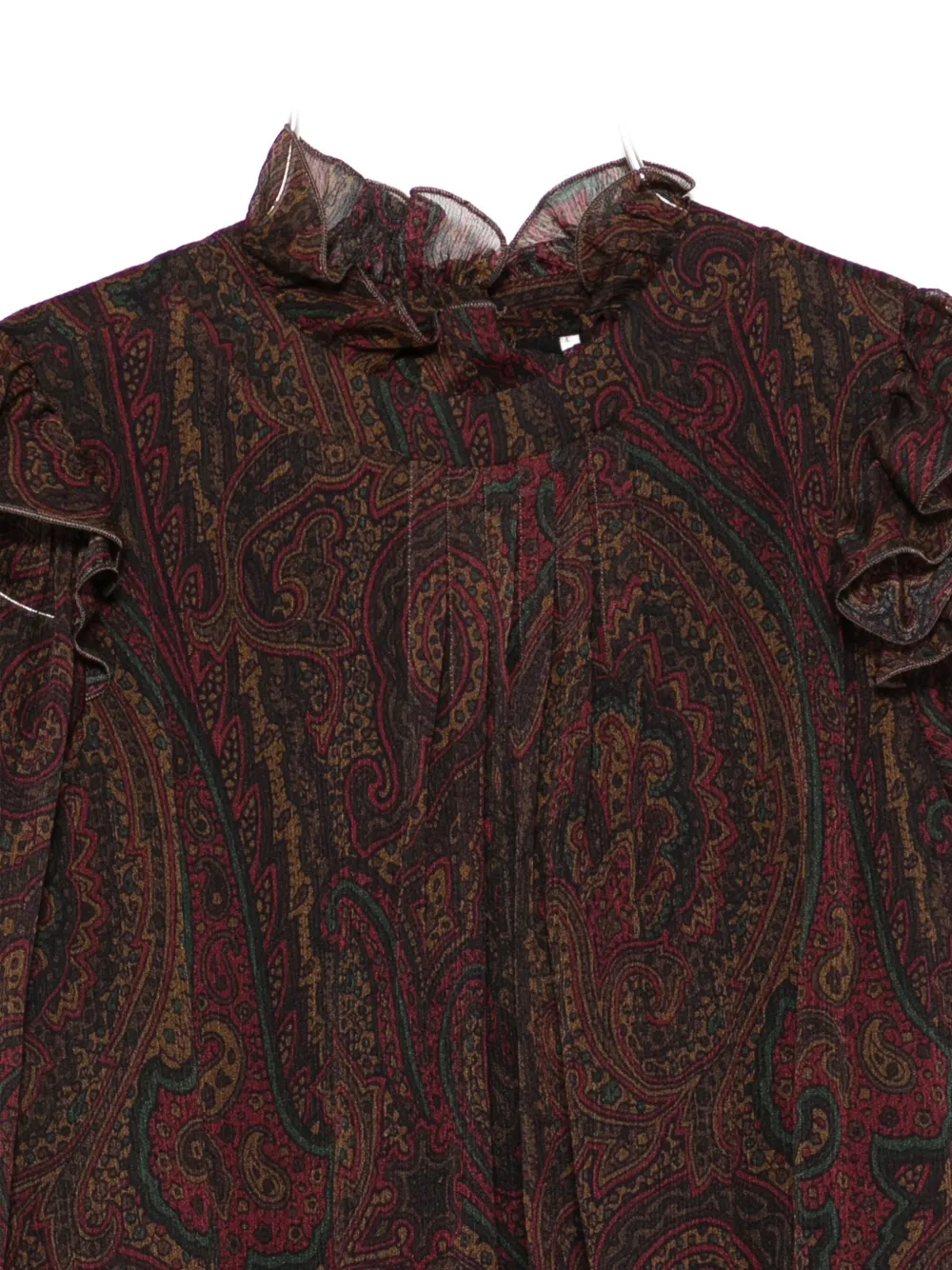 ETRO KIDS paisley ruffled blouse Bruin