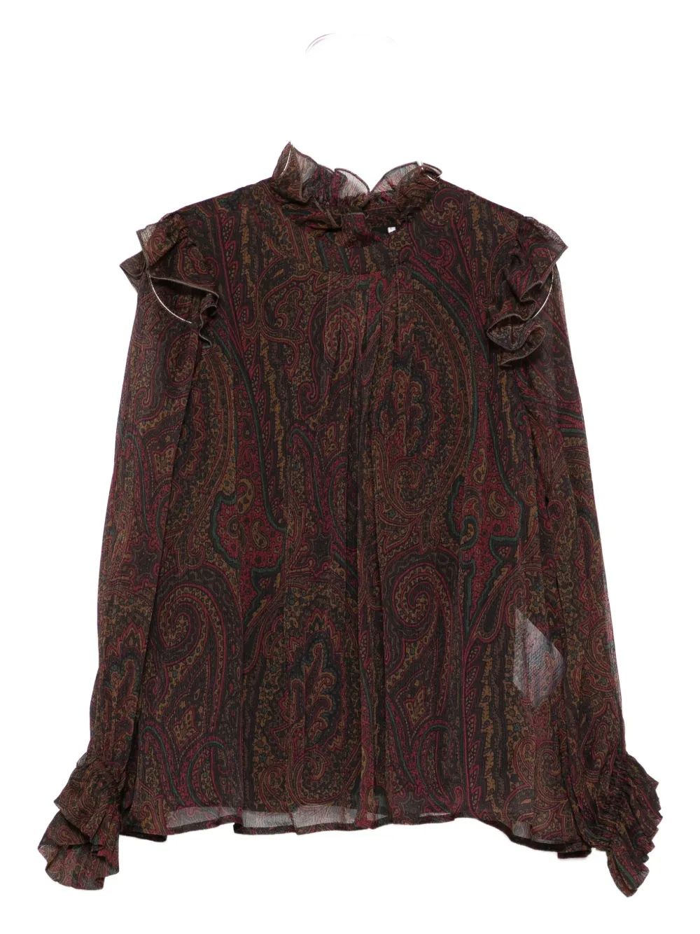 ETRO KIDS paisley ruffled blouse Bruin