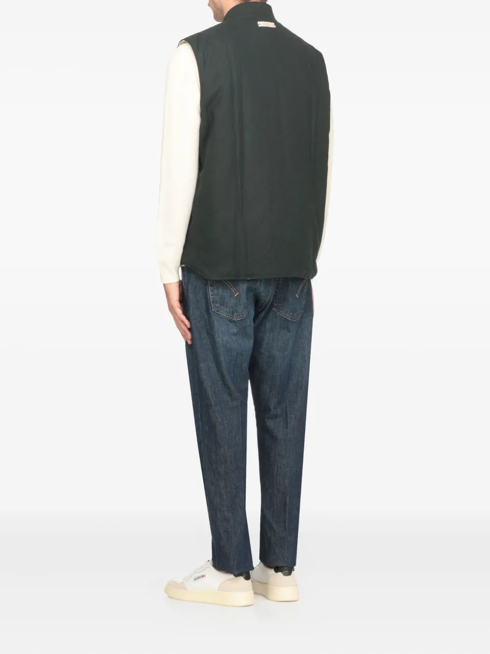 Autry Zip-up Gilet In Green