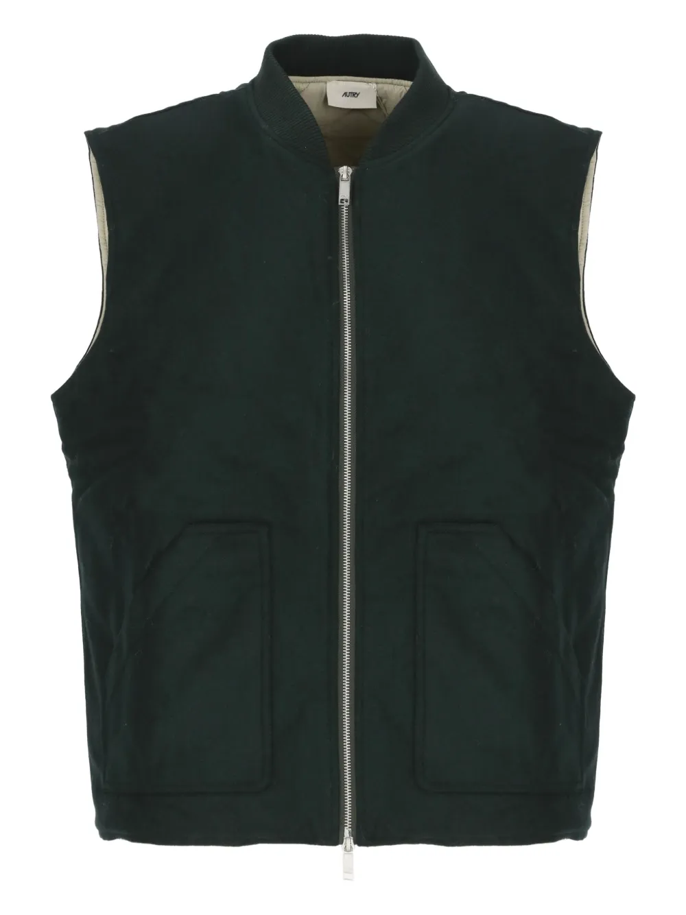 Autry Zip-up Gilet In Green