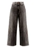 3x1 acid-wash wide-leg jeans - Grey