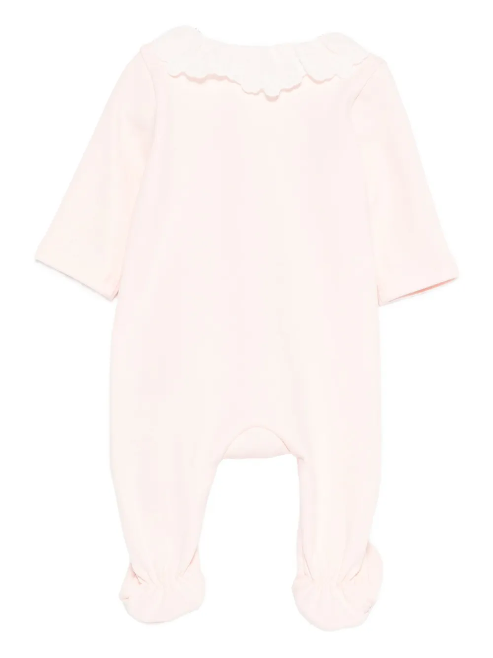 Chloé Lace-trim Logo-print Babygrow Set In Pattern