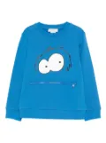 Stella McCartney Kids monster-face zip-detail sweatshirt - Blue