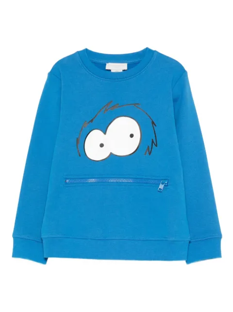 Stella McCartney Kids monster-face zip-detail sweatshirt