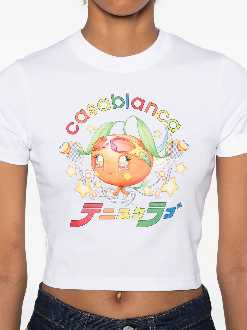 Casablanca T-shirt met fruitprint Wit