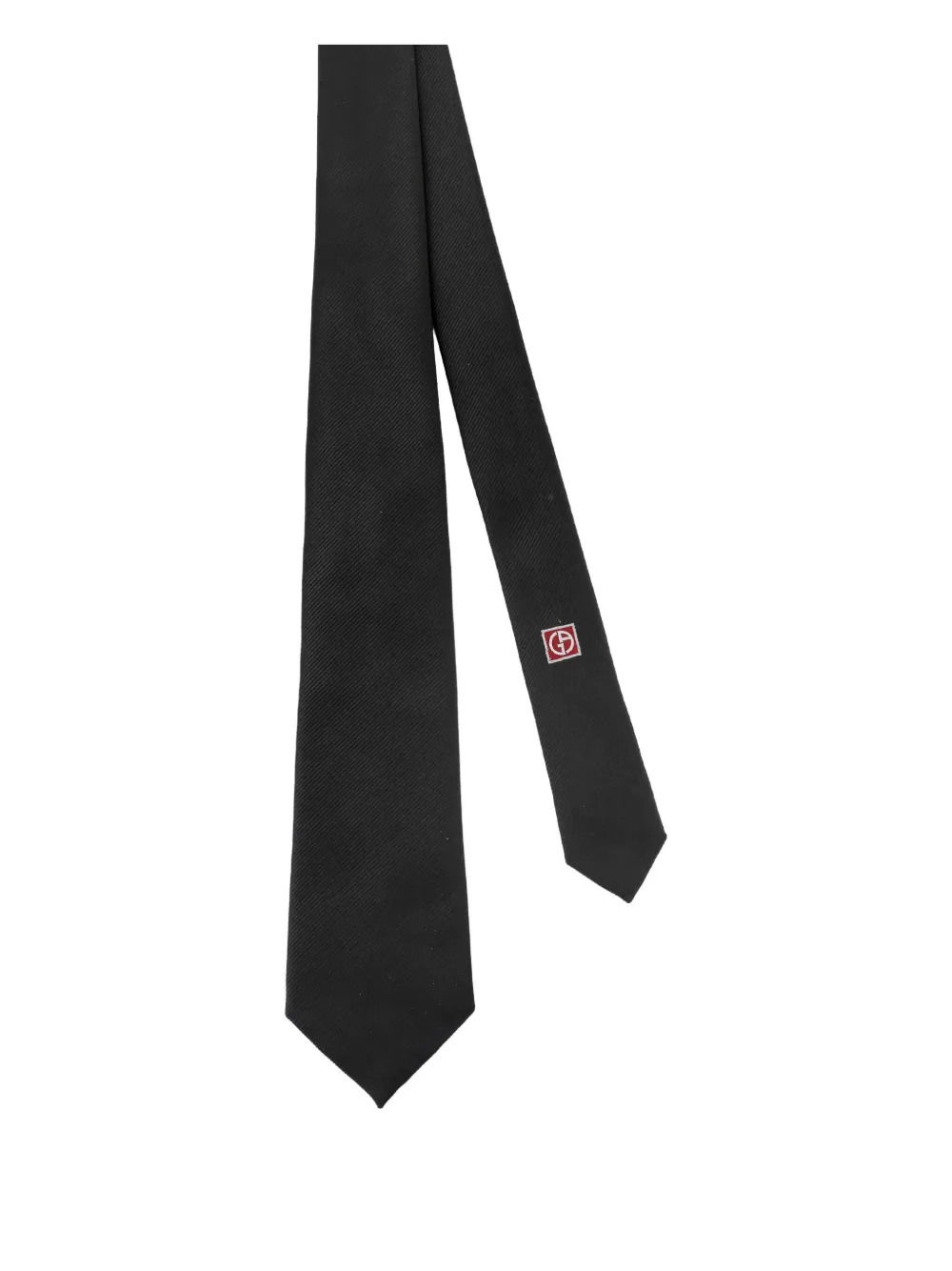 Giorgio Armani Log-patch Tie In Black