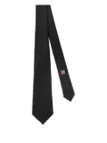 Giorgio Armani log-patch tie - Black