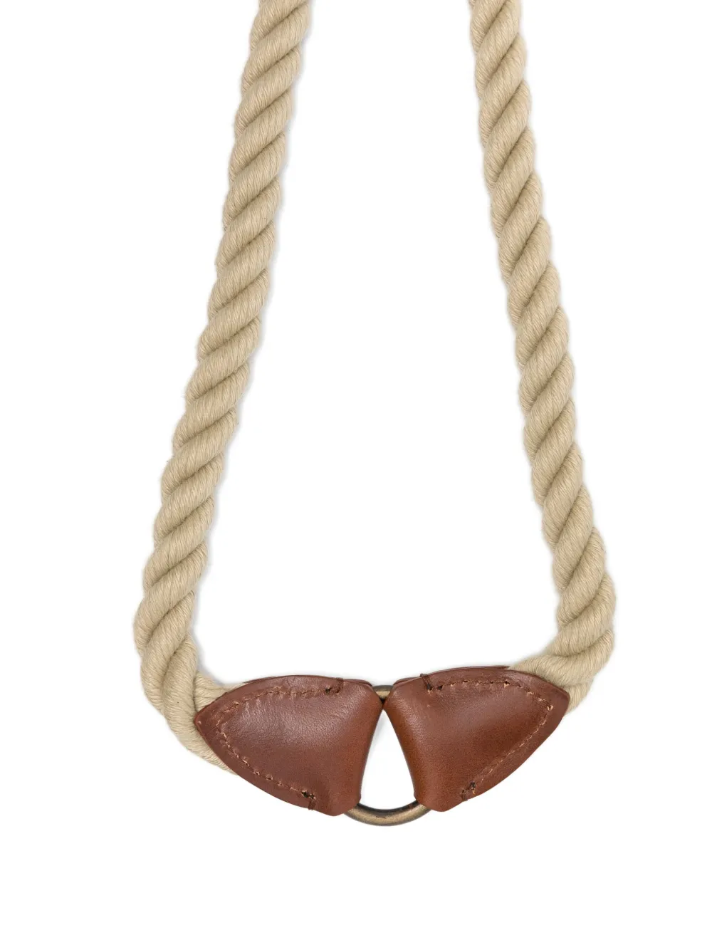Poldo Dog Couture Bonfire Rope Leather Dog Leash In Neutral