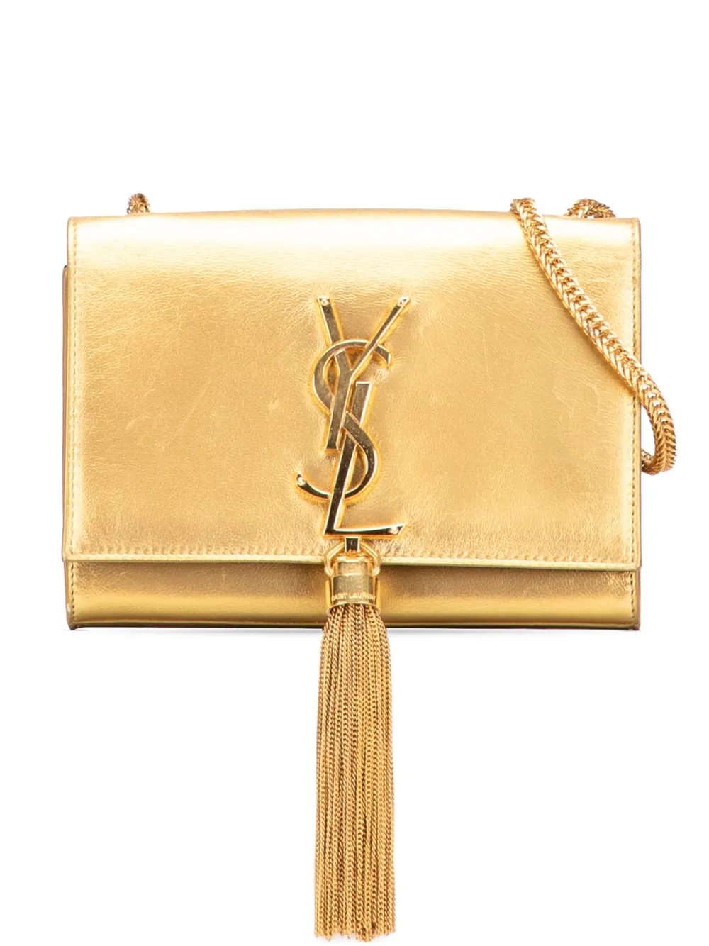 Saint Laurent Pre-Owned 2013-2025 Small Metallic Calfskin Monogram Saint Laurent Pre-Owned 2013-2025 Small Metallic Calfskin Monogram