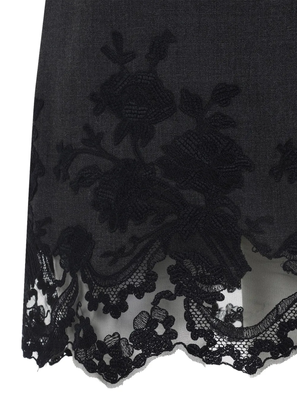 Ermanno Scervino Wollen jurk met kant Grijs