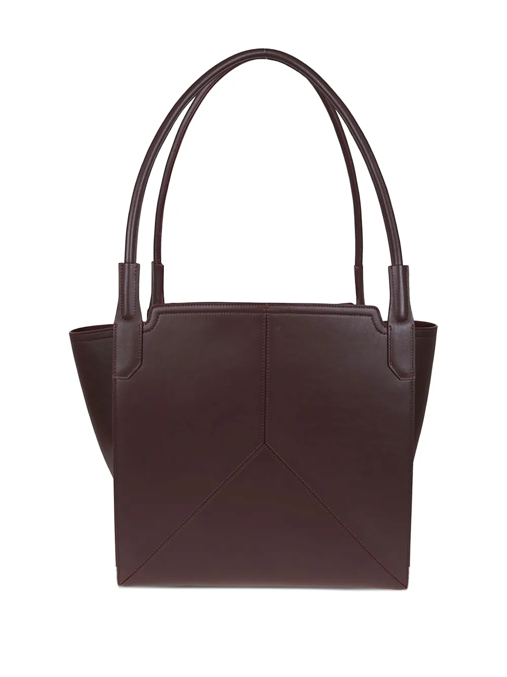 Victoria Beckham Victoria Panelled Smoothed Leather Tote In Burgundy