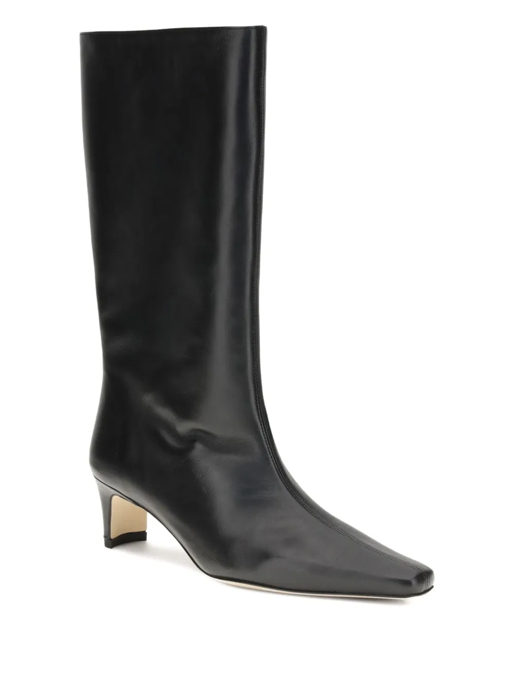STAUD 55mm mid-calf length leather boots Black