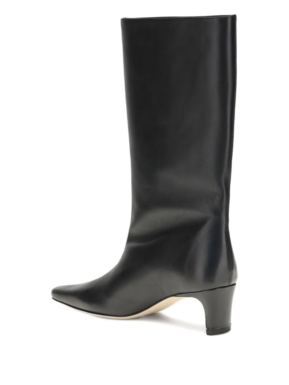 STAUD 55mm mid-calf length leather boots Black