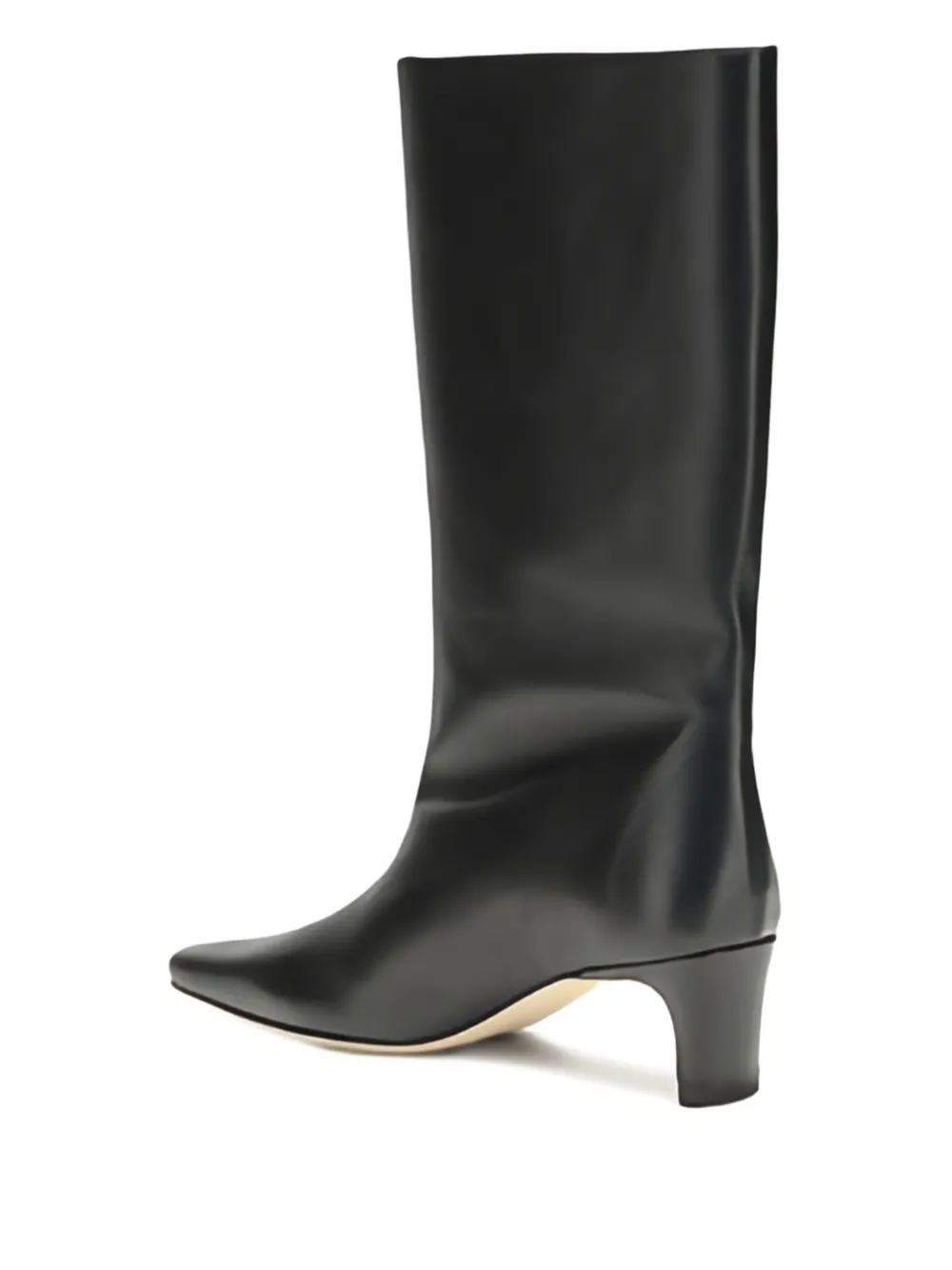 STAUD 55mm mid-calf length leather boots Black