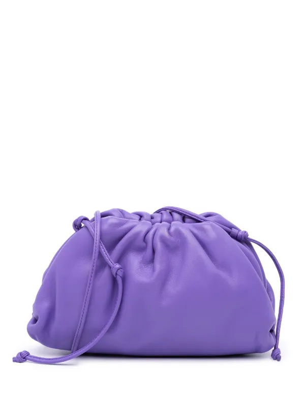 Bottega Veneta Pre-Owned 2012-2025 Lambskin The Mini Pouch Crossbody Bag  Purple FARFETCH IN