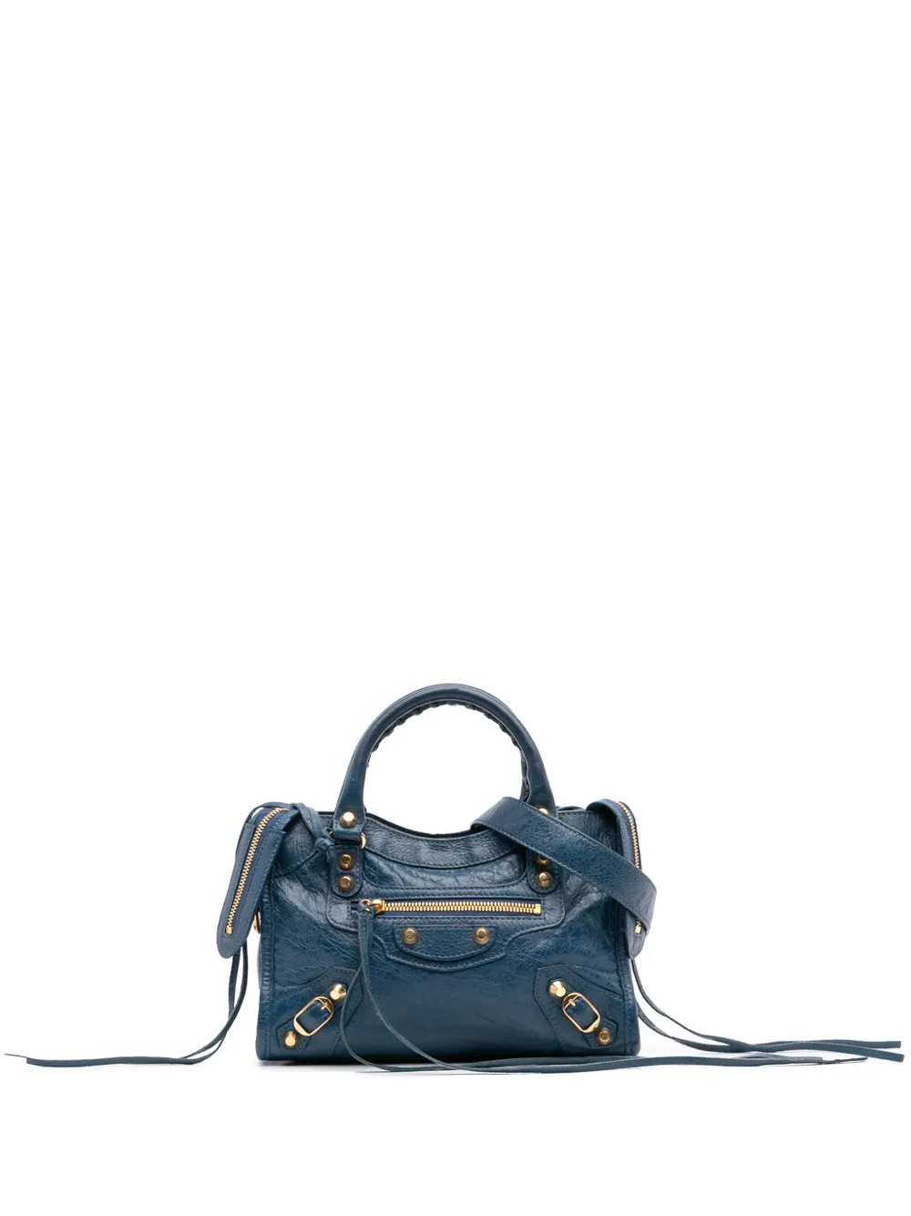 Balenciaga Pre-Owned 2017 Lambskin Motocross Giant 21 Classic City satchel | Blue | Image 1