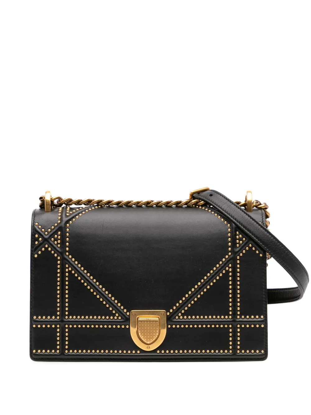 Christian Dior Pre-Owned 2018 ミディアム スタッズ ラムスキン ディオラマ フラップ ショルダーバッグ - Christian Dior Pre-Owned 2018 ミディアム スタッズ ラムスキン ディオラマ フラップ ショルダーバッグ -