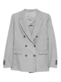 Tagliatore double-breasted button detail blazer - Grey