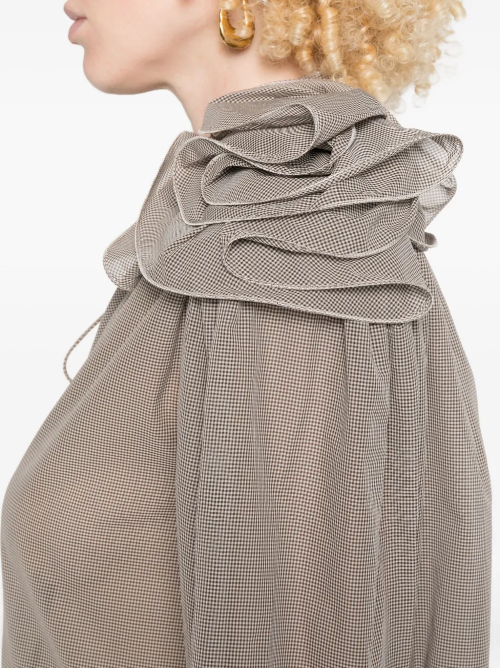 Magda Butrym Rose-embellishment Blouse In Gray