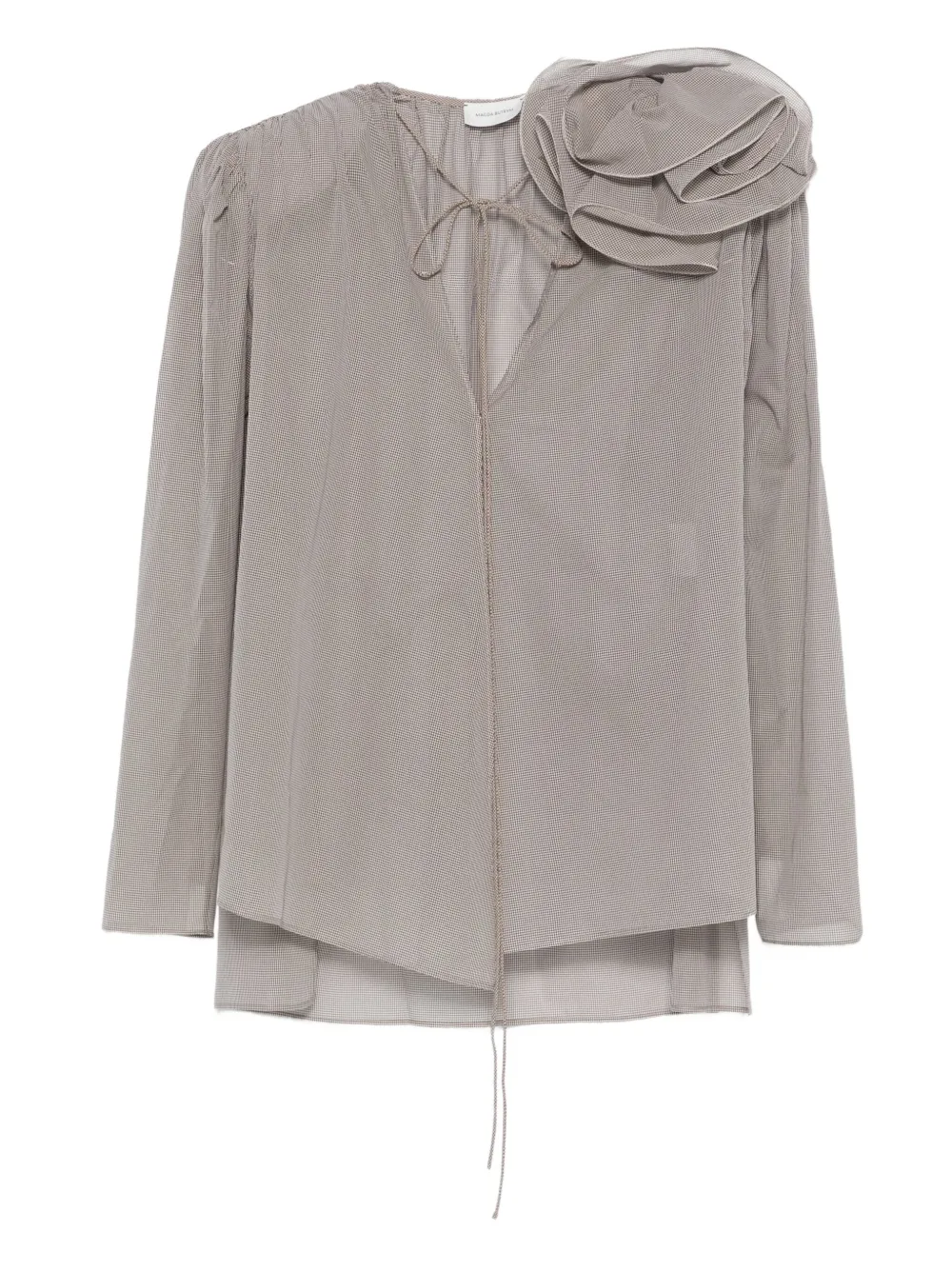 Magda Butrym Rose-embellishment Blouse In Gray