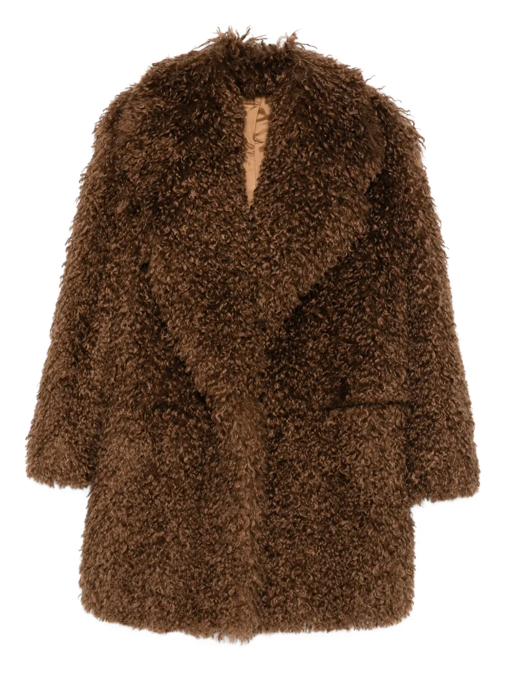 Tagliatore Mantel Mit Teddy-struktur In Brown